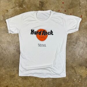 Vtg Hard Rock Cafe Seoul T-Shirt Men's Small‎ White 90s Graphic Tee Souvenir